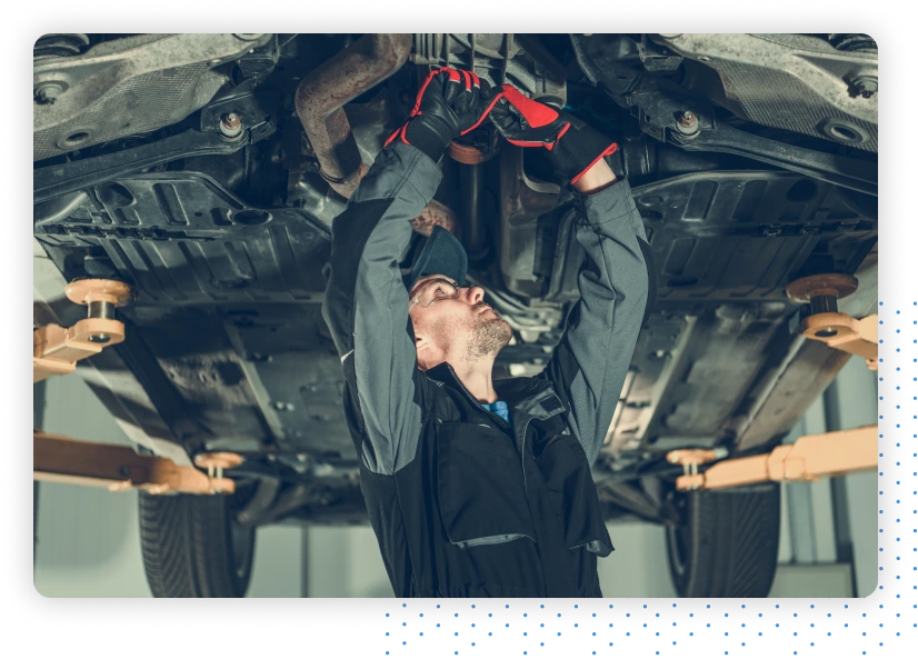 Man doing maintenance on car