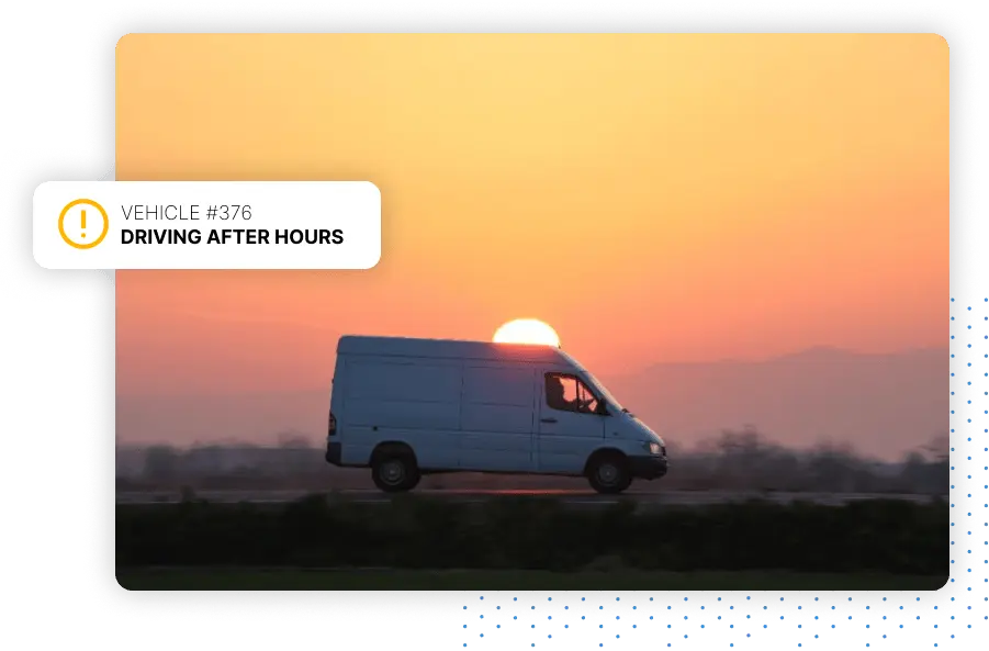 Driving after hours alert